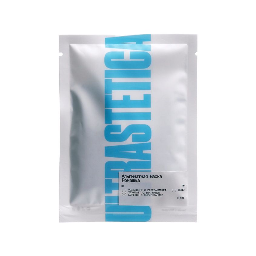 Изображение товара ULTRASTETIKA Альгинатная маска, с экстрактом ромашки, увлажняющая, 1 шт.