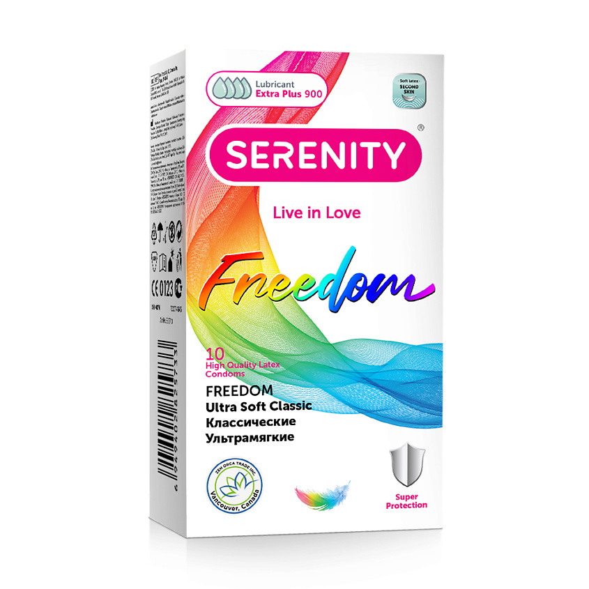 Изображение товара SERENITY Презервативы из натурального латекса FREEDOM Ultra Soft Classic, 10 шт.