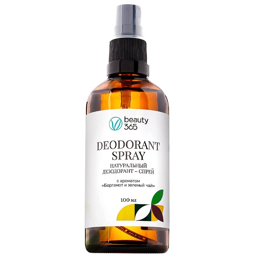 Изображение товара Натуральный дезодорант спрей с бергамотом и зеленым чаем BEAUTY365