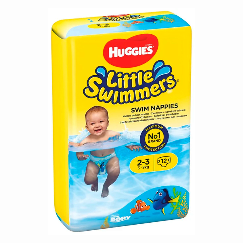 Изображение товара Подгузники для плавания Huggies Little Swimmers 3-8 кг, 12 шт, унисекс