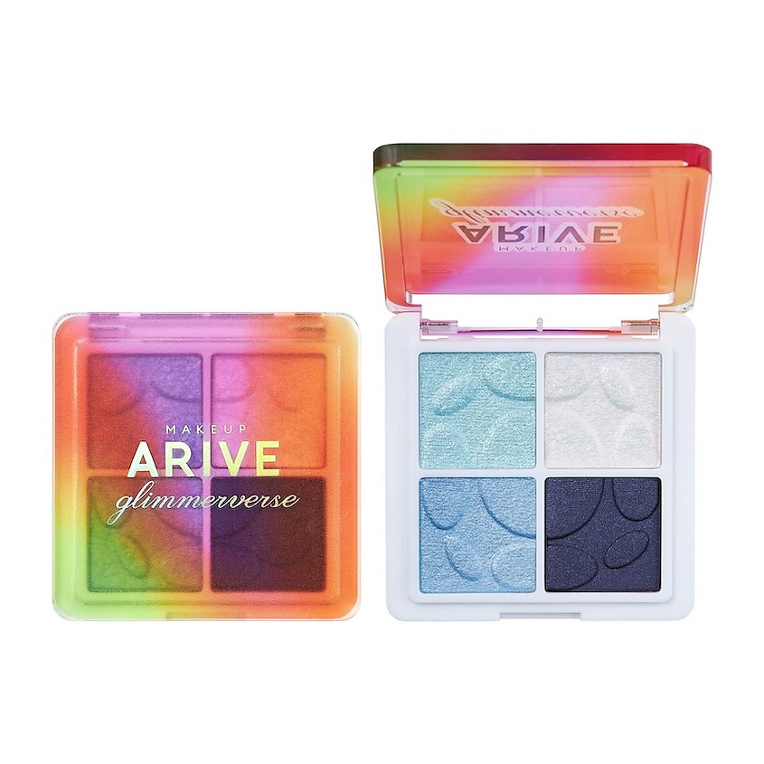 Изображение товара ARIVE MAKEUP Палетка теней Glimmerverse Invented Ethos Multichrome Eyeshadow Quad, A Seaside Story, 5 г