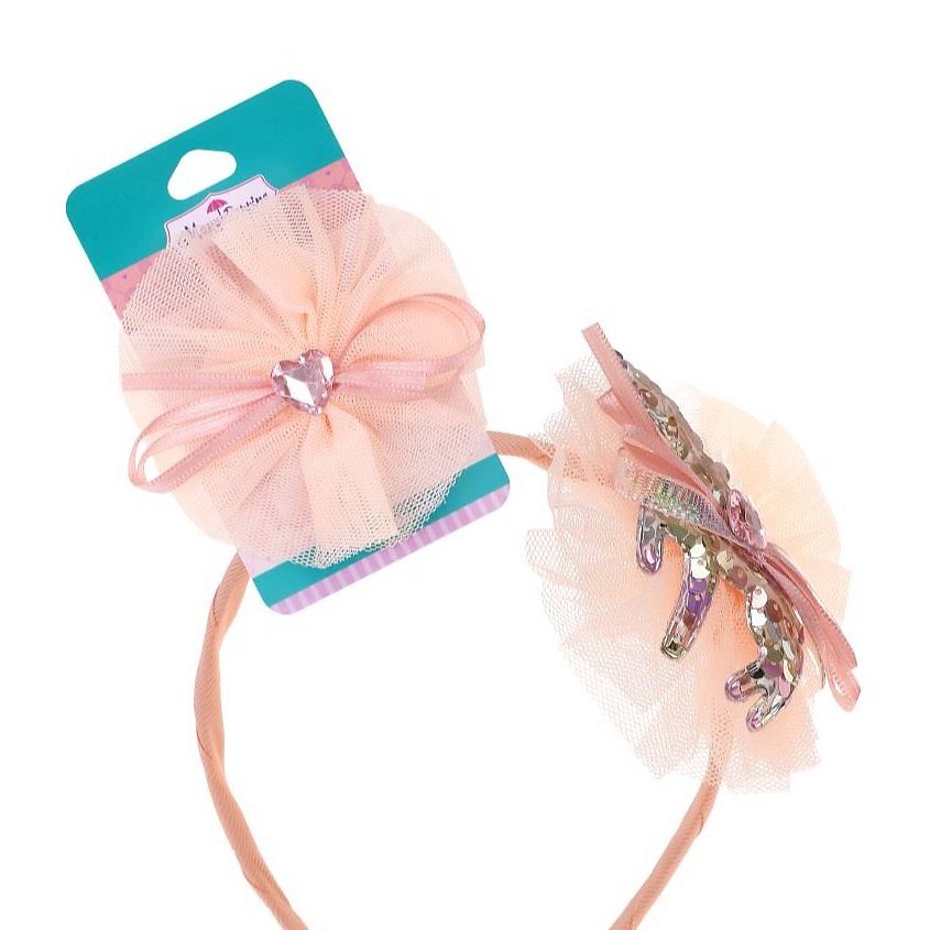 Изображение товара MARY POPPINS Набор из ободка, заколок и резинок "Единорог-диско", Бежевый