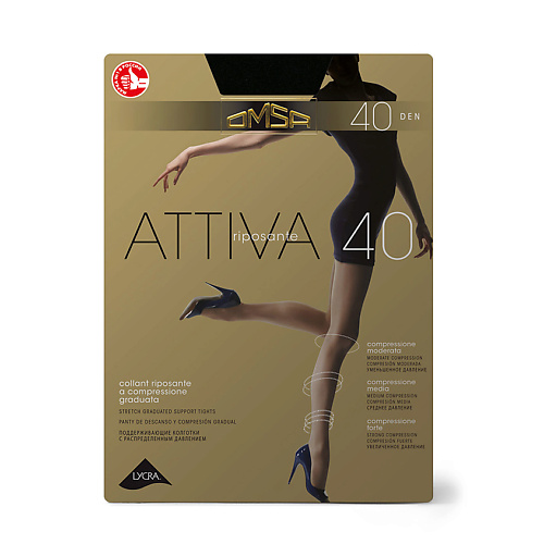 

OMSA Колготки 40 ден ATTIVA Nero, Колготки 40 ден ATTIVA Nero