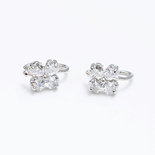 

SHINE & BEAUTY Серьги-каффы покрытые серебром с кристаллами Swarovski, Серьги-каффы покрытые серебром с кристаллами Swarovski