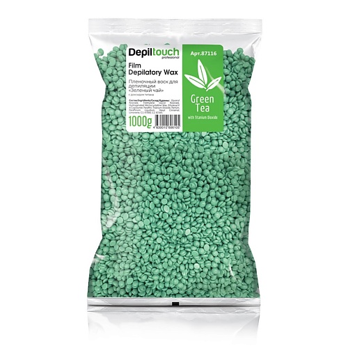 

DEPILTOUCH PROFESSIONAL Воск пленочный с ароматом зелёного чая Film Depilatory Wax Green Tea, Воск пленочный с ароматом зелёного чая Film Depilatory Wax Green Tea