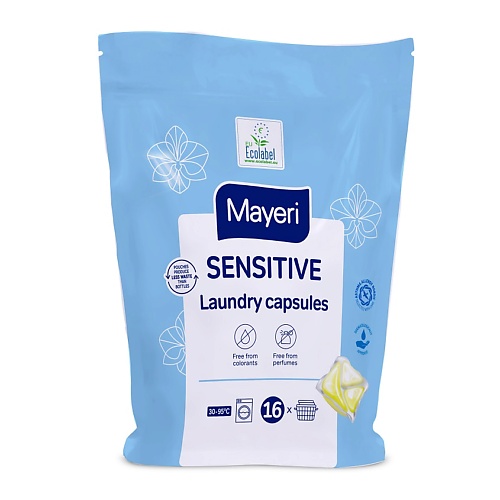 

MAYERI ЭКО Капсулы для стирки (пакет) Sensitive, ЭКО Капсулы для стирки (пакет) Sensitive