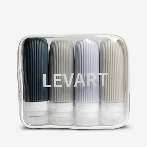 

LEVART Набор дорожных флаконов для косметических средств в путешествие 4 шт., Набор дорожных флаконов для косметических средств в путешествие 4 шт.