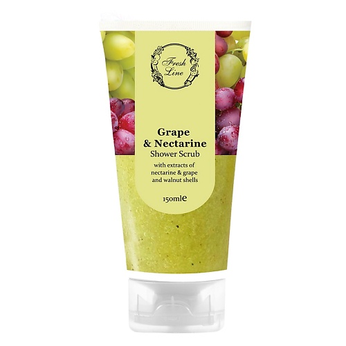 

FRESH LINE Гель-скраб для душа виноград и нектарин Shower Scrub Grape & Nectarine, Гель-скраб для душа виноград и нектарин Shower Scrub Grape & Nectarine