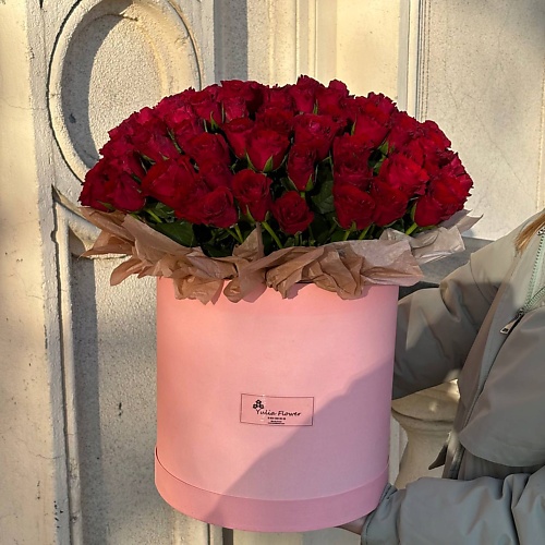 

YULIA FLOWER Композиция из 101 красной розы кения, Композиция из 101 красной розы кения