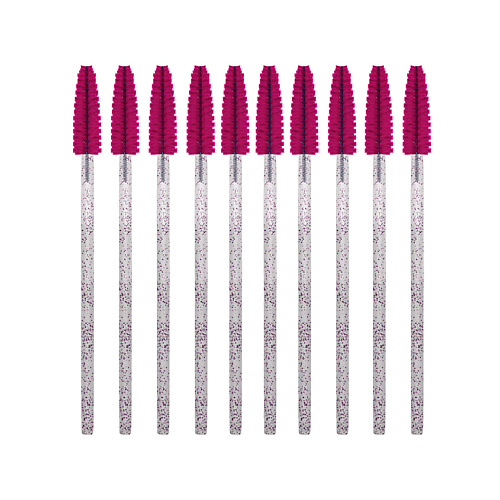 

SEXY LASH'N'BROW Щеточки для ресниц и бровей одноразовые розовые с глиттером, Щеточки для ресниц и бровей одноразовые розовые с глиттером