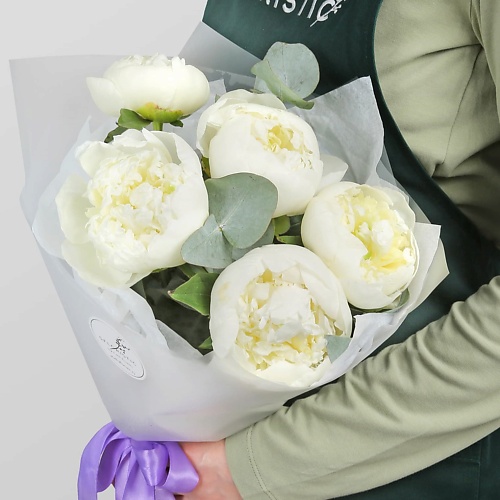 

STUDIO FLORISTIC Букет из Пионов и Эвкалипта «Пастельный сон», Букет из Пионов и Эвкалипта «Пастельный сон»