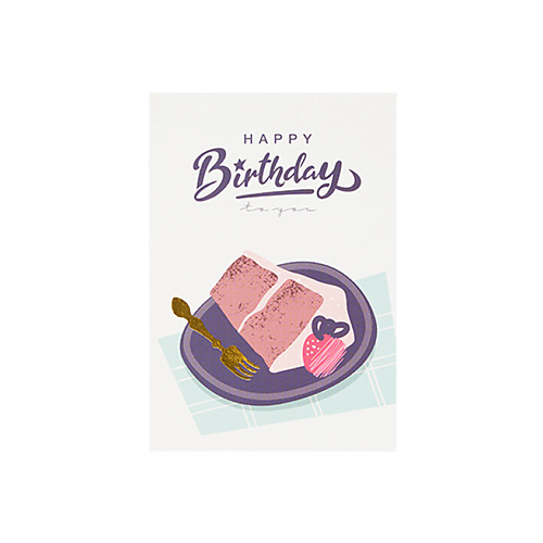 

ЛЭТУАЛЬ Открытка Cake Slice, Открытка Cake Slice