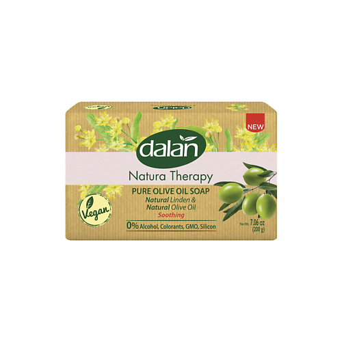 Мыло твердое DALAN Мыло кусковое Natura Therapy "Липа и Масло оливы" 200.0