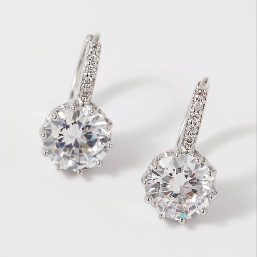 

SHINE & BEAUTY Серьги покрытые серебром с кристаллами Swarovski, Серьги покрытые серебром с кристаллами Swarovski