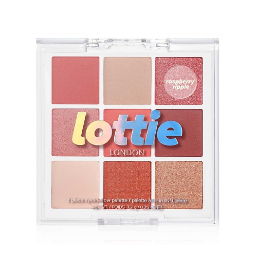 

LOTTIE LONDON Палетка теней для век 9 оттенков Raspberry Ripple, Палетка теней для век 9 оттенков Raspberry Ripple