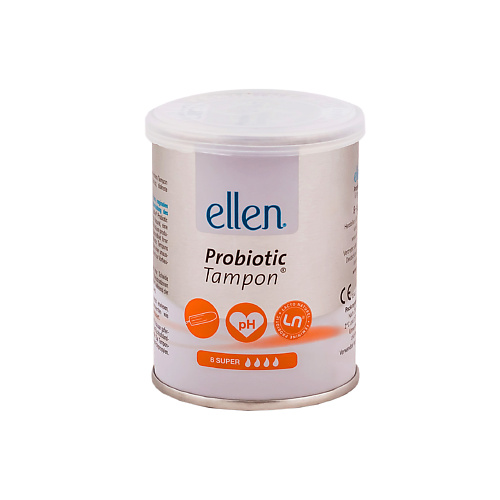 

ELLEN Тампон с пробиотиками super 8, Тампон с пробиотиками super 8