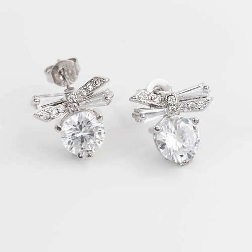 

SHINE & BEAUTY Серьги-гвоздики покрытые серебром с кристаллами Swarovski, Серьги-гвоздики покрытые серебром с кристаллами Swarovski