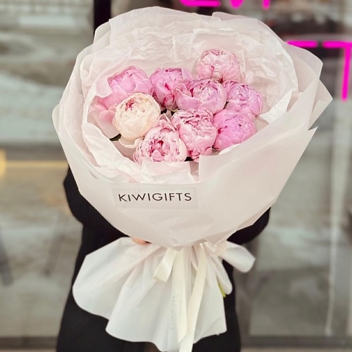 

KIWIGIFTS Букет цветов живые пионы, Букет цветов живые пионы
