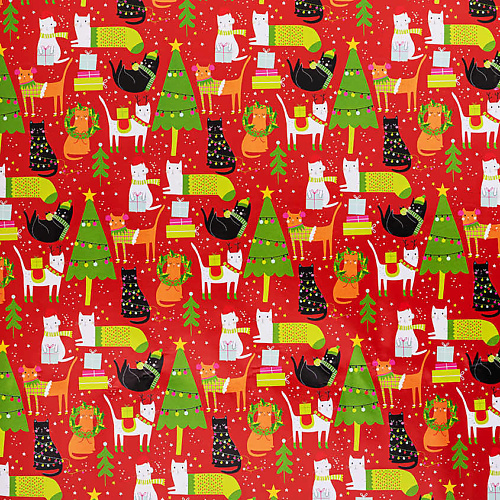

TWINKLE Упаковочная бумага Christmas Cat, Упаковочная бумага Christmas Cat