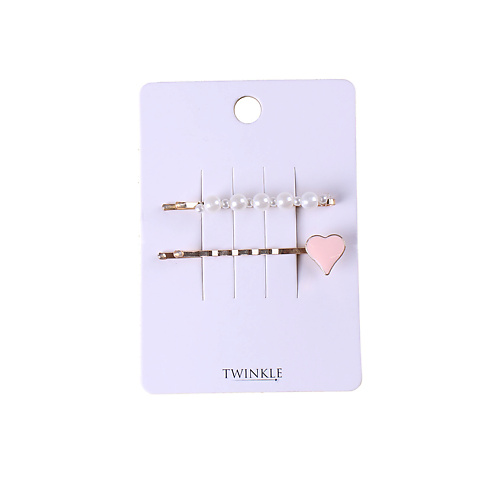 Набор заколок для волос TWINKLE Заколки для волос 2 шт. Pearls and Heart