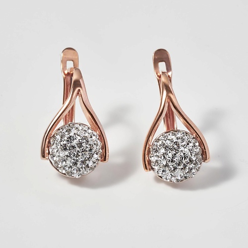 

SHINE & BEAUTY Серьги покрытые золотом с ювелирным стеклом PRECIOSA, Серьги покрытые золотом с ювелирным стеклом PRECIOSA