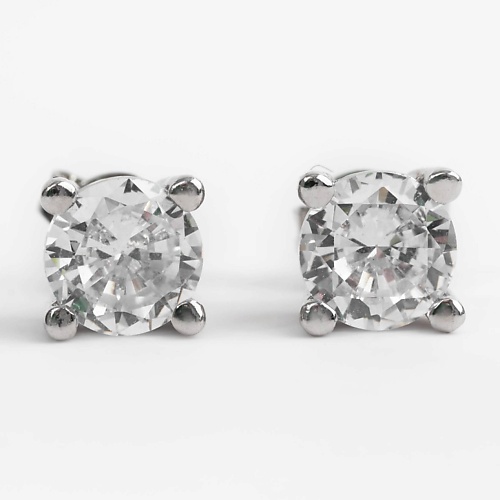 

SHINE & BEAUTY Серьги-гвоздики покрытые серебром с кристаллами Swarovski, Серьги-гвоздики покрытые серебром с кристаллами Swarovski