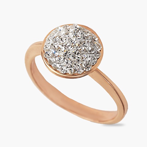 

SHINE & BEAUTY Кольцо покрытое золотом с ювелирным стеклом PRECIOSA, Кольцо покрытое золотом с ювелирным стеклом PRECIOSA