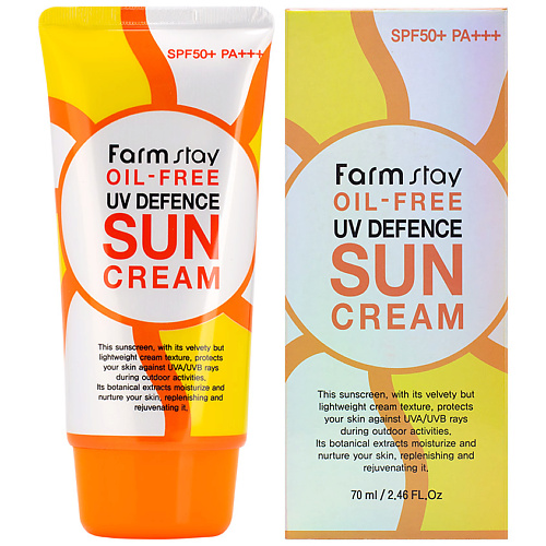 

FARMSTAY Крем для лица Солнцезащитный без содержания масел SPF50+ PA+++ Oil-Free UV Defence Sun Cream, Крем для лица Солнцезащитный без содержания масел SPF50+ PA+++ Oil-Free UV Defence Sun Cream