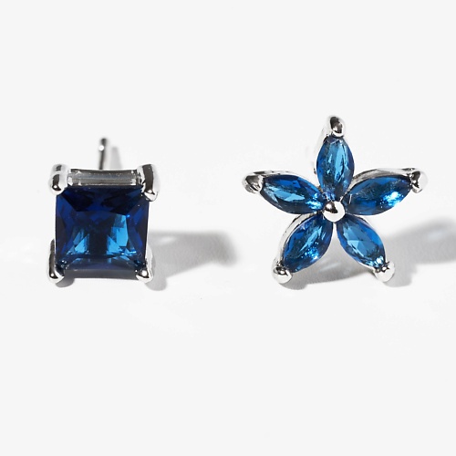 

SHINE & BEAUTY Серьги-гвоздики покрытые серебром с кристаллами Swarovski, Серьги-гвоздики покрытые серебром с кристаллами Swarovski