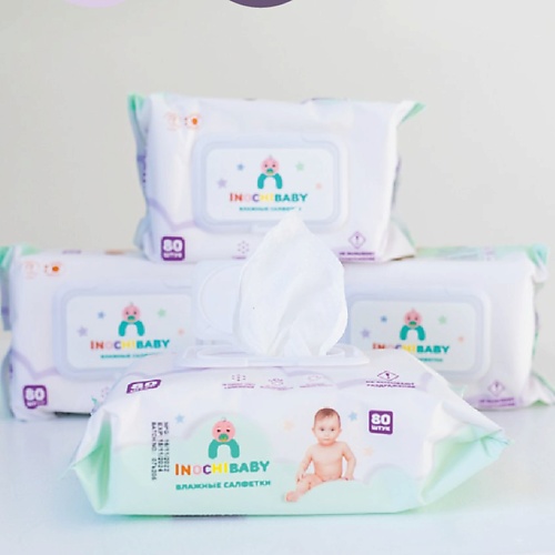 

INOCHIBABY Влажные салфетки детские с 3D текстурой 80.0, Влажные салфетки детские с 3D текстурой