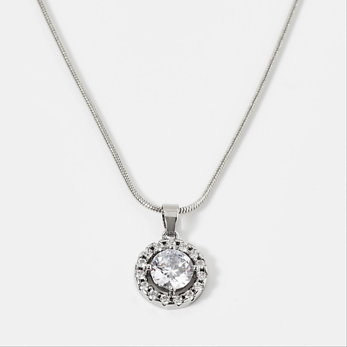 

SHINE & BEAUTY Кулон на цепочке покрытые серебром с кристаллами Swarovski, Кулон на цепочке покрытые серебром с кристаллами Swarovski