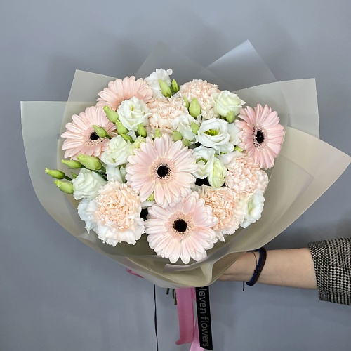 

ELEVEN FLOWERS Нежный букет из эустомы и гербер, Нежный букет из эустомы и гербер