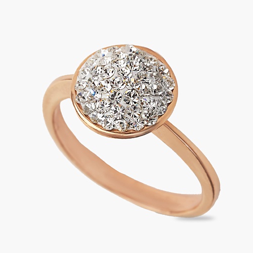 

SHINE & BEAUTY Кольцо покрытое золотом с ювелирным стеклом PRECIOSA, Кольцо покрытое золотом с ювелирным стеклом PRECIOSA