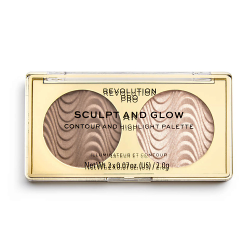Палетки для лица  Летуаль REVOLUTION PRO Бронзер и хайлайтер SCULPT AND GLOW