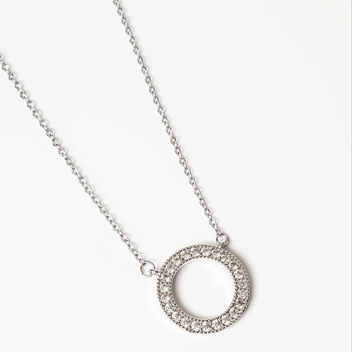 

SHINE & BEAUTY Кулон на цепочке покрытый серебром с кристаллами Swarovski, Кулон на цепочке покрытый серебром с кристаллами Swarovski