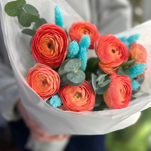 

LE BOUQUET Яркие ранункулюсы с фаларисом, Яркие ранункулюсы с фаларисом