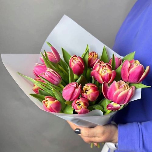 

GLOW FLOWERS Монобукет из 25 розовых тюльпанов, Монобукет из 25 розовых тюльпанов