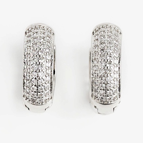 

SHINE & BEAUTY Серьги покрытые серебром с кристаллами Swarovski, Серьги покрытые серебром с кристаллами Swarovski