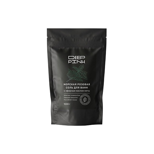 

DEEP PINK Крымская розовая соль для ванн с эфирным маслом Мяты 1000.0, Крымская розовая соль для ванн с эфирным маслом Мяты