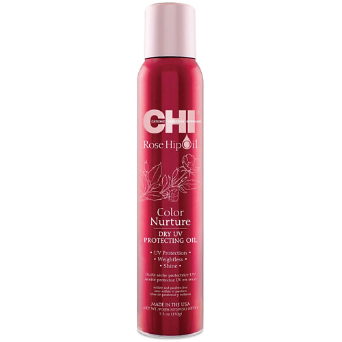 

CHI Средство для волос защита от солнца Rose Hip Oil Color Nurture Dry UV Protecting Dry Oil 150, Средство для волос защита от солнца Rose Hip Oil Color Nurture Dry UV Protecting Dry Oil