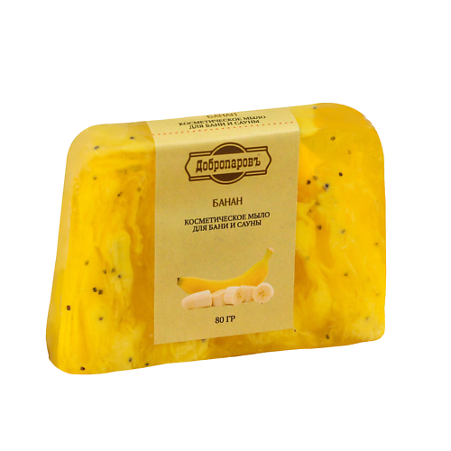 

ДОБРОПАРОВЪ Мыло СПА - уход для бани и сауны "Банан" 80, Мыло СПА - уход для бани и сауны "Банан"