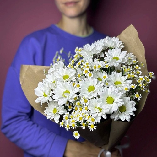 

GLOW FLOWERS Букет из хризантем и танацентум, Букет из хризантем и танацентум