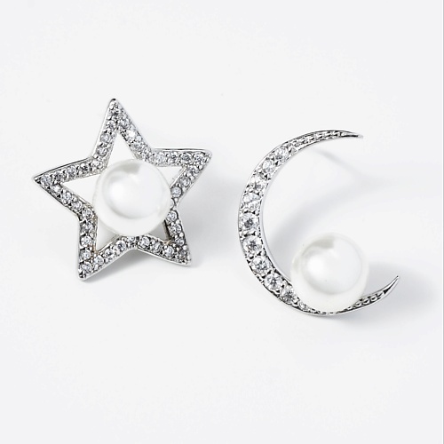

SHINE & BEAUTY Серьги-гвоздики покрытые серебром с кристаллами Swarovski, Серьги-гвоздики покрытые серебром с кристаллами Swarovski
