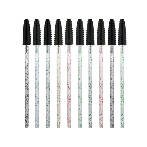 

SEXY LASH'N'BROW Щеточки для ресниц и бровей одноразовые черные c глиттером, Щеточки для ресниц и бровей одноразовые черные c глиттером
