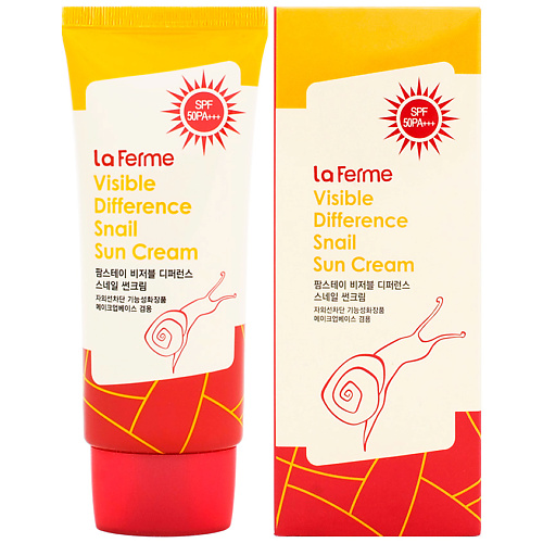 

FARMSTAY Крем для лица Солнцезащитный с муцином улитки SPF50 PA+++ Visible Difference Snail Sun Crème, Крем для лица Солнцезащитный с муцином улитки SPF50 PA+++ Visible Difference Snail Sun Crème