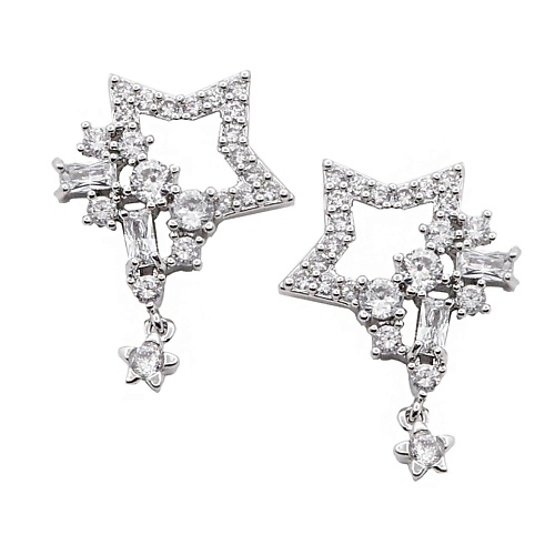 

SHINE & BEAUTY Серьги-гвоздики покрытые серебром с кристаллами Swarovski, Серьги-гвоздики покрытые серебром с кристаллами Swarovski