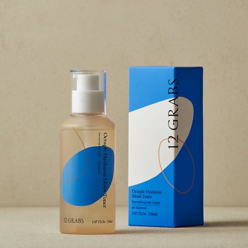 

12 GRABS Увлажняющий корейский тонер для лица Octuple Hyaluron Moist Toner 150ml, Увлажняющий корейский тонер для лица Octuple Hyaluron Moist Toner 150ml