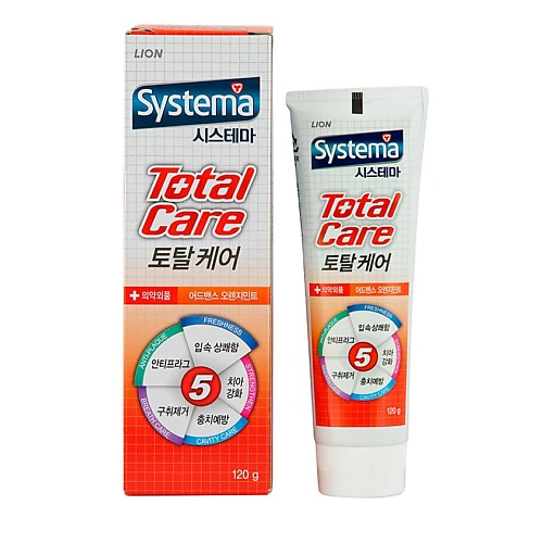 

LION SYSTEMA Зубная паста комплексный уход со вкусом апельсина "Systema total care", SYSTEMA Зубная паста комплексный уход со вкусом апельсина "Systema total care"