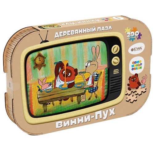 Конструктор EWA ECO-WOOD-ART Деревянный пазл СоюзМультФильм Винни-Пух