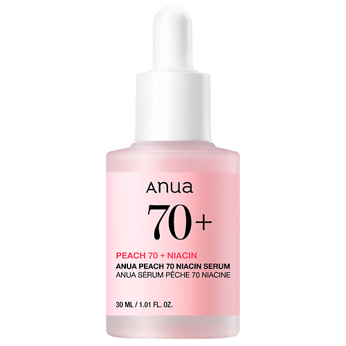 

ANUA Разглаживающая сыворотка с экстрактом персика и ниацинамидом PEACH 70 NIACIN SERUM 30.0, Разглаживающая сыворотка с экстрактом персика и ниацинамидом PEACH 70 NIACIN SERUM
